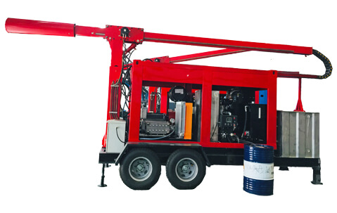 high pressure concrete mixer drum cleaning system hydro water jet cleaner