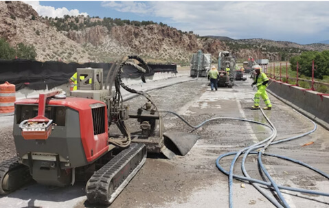 high pressure water jet concrete hydro-demolition